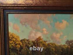 Old Oil Painting, French Barbizon School, 19th Century, Gilded Wooden Frame