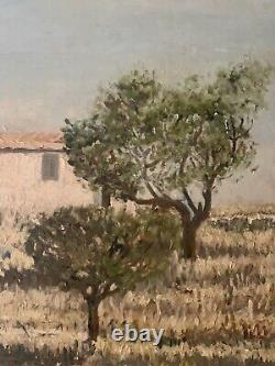 Old Oil Painting Hsp Impressionism Landscape De Provence Corsica To Attribute