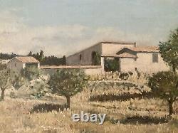 Old Oil Painting Hsp Impressionism Landscape De Provence Corsica To Attribute