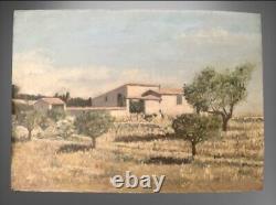 Old Oil Painting Hsp Impressionism Landscape De Provence Corsica To Attribute