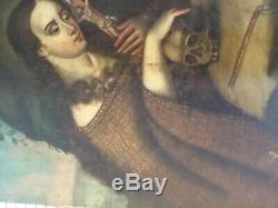 Old Oil Painting Of Mary Magdalene Vanity Late Eighteenth, Early Nineteenth