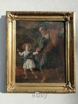 Old Oil Painting On Canvas Emiliana St. Joseph School Child Jesus XVIII