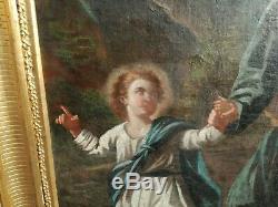 Old Oil Painting On Canvas Emiliana St. Joseph School Child Jesus XVIII