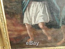 Old Oil Painting On Canvas Emiliana St. Joseph School Child Jesus XVIII