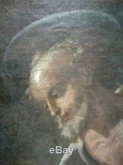 Old Oil Painting On Canvas Emiliana St. Joseph School Child Jesus XVIII