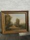 Old Oil Painting On Canvas Landscape Signed Xix S