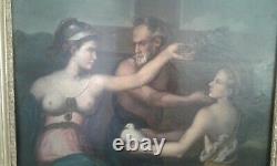 Old. Oil Painting On Canvas. Mythological Scene. Classic New. End 18th