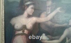 Old. Oil Painting On Canvas. Mythological Scene. Classic New. End 18th