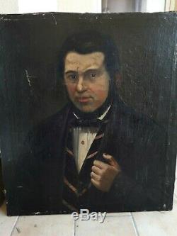 Old Oil Painting On Canvas Portrait Empire / Napoléon III