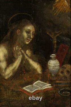 Old Oil Painting On Copper, Eighteenth Vanity / Memento Mori Curiosities