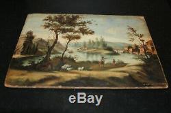 Old Oil Painting On Wood