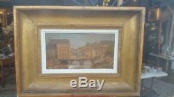 Old Oil Painting On Wood Panel Sedan Meuse XIX Has Even