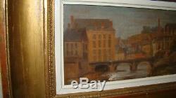 Old Oil Painting On Wood Panel Sedan Meuse XIX Has Even
