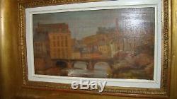 Old Oil Painting On Wood Panel Sedan Meuse XIX Has Even