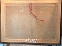 Old Oil Painting by Georges Le Meilleur, House on the Marne, Impressionism