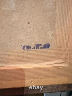 Old Oil Painting by Georges Le Meilleur, House on the Marne, Impressionism