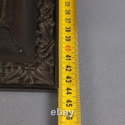 Old Oil Painting on Canvas Girls with Goat Landscape Castle 18th Century