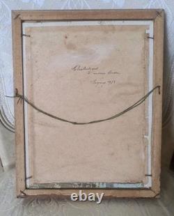 Old Oil Painting on Canvas Marine, BOATS Characters Signed on the Left