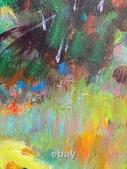 Old Oil Painting on Canvas Provençal Landscape Farm in Digne Robert Nyel