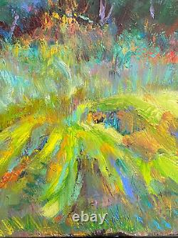 Old Oil Painting on Canvas Provençal Landscape Farm in Digne Robert Nyel