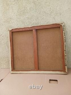 Old Oil Painting on Canvas Signed Guy Vidal Provencal Landscape