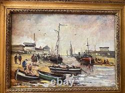 Old Oil Painting on Canvas Signed by Michel Lensky Lenglard