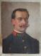 "old Oil Painting On Canvas Of A 14-18 War Officer, Signed"