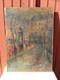 Old Oil Painting On Cardboard Parisian Scene Paris Signed Cini
