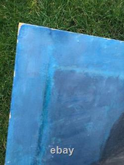 Old Oil Painting on Cardboard Portrait of a Woman Signed Schneider Kunz 1974