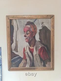 Old Oil Painting on Cardboard by Dora Bianka Kucembianka