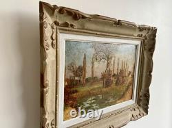 Old Oil Painting on Isorel Piedmont Pyrenees Signature to be Identified
