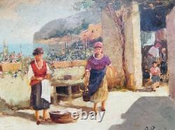 Old Oil Painting on Panel, 20th Century, Signed