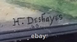 Old Oil Painting on Panel Brittany Côtes du Nord H. Deshayes