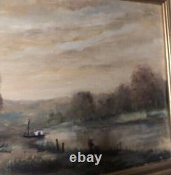 Old Oil Painting on Wood 19th Century Unsigned