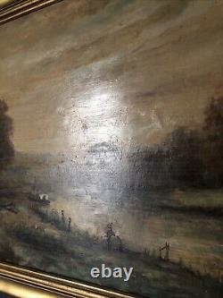 Old Oil Painting on Wood 19th Century Unsigned