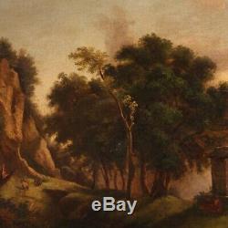 Old Oil Paintings On Canvas Landscape Nineteenth Century Antiques 800