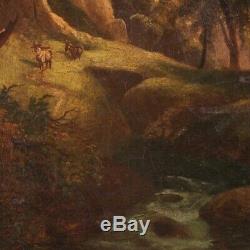 Old Oil Paintings On Canvas Landscape Nineteenth Century Antiques 800