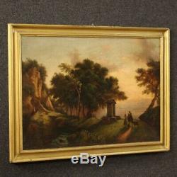 Old Oil Paintings On Canvas Landscape Nineteenth Century Antiques 800