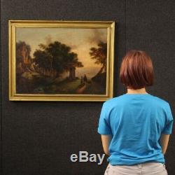 Old Oil Paintings On Canvas Landscape Nineteenth Century Antiques 800