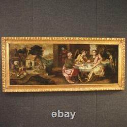 Old Oil Paintings On Panel With Religious Frame 700 18th Century