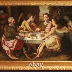 Old Oil Paintings On Panel With Religious Frame 700 18th Century