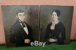 Old Oil Paintings Portrait Man On Canvas Man And Woman