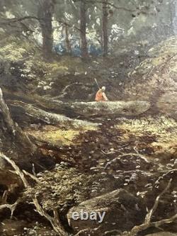 Old Oil / Panel Narcisse Virgile DIAZ DE LA PEÑA Fontainebleau 53x38 cm