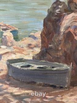 Old Oil Post-Impressionist Landscape Basque Country Calanques Marseille