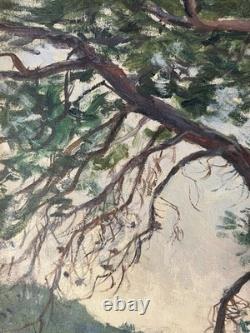 Old Oil Post-Impressionist Landscape Basque Country Calanques Marseille