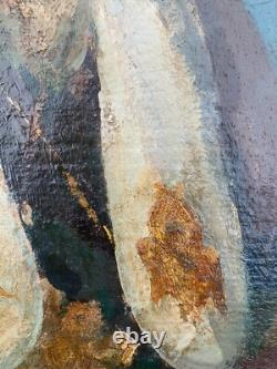 Old Oil on Canvas Alexis II of Moscow Russia Orthodox Icon