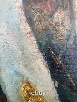 Old Oil on Canvas Alexis II of Moscow Russia Orthodox Icon