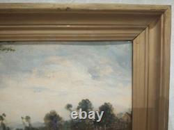 Old Oil on Canvas Barbizon School 19th Century Lucien Felix Henry