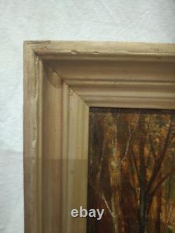 Old Oil on Canvas Barbizon School 19th Century Lucien Felix Henry