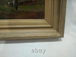 Old Oil on Canvas Barbizon School 19th Century Lucien Felix Henry